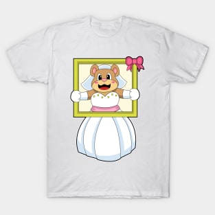 Bear as Bride with Wedding dress & Picture Frame T-Shirt